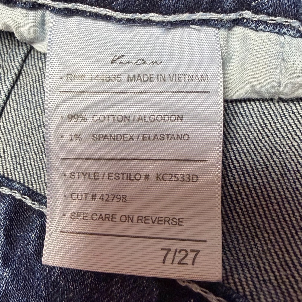 Kancan Sparrow High Rise Holly Flare Jeans Womens 7/27 Blue Denim Stretch - Picture 10 of 11